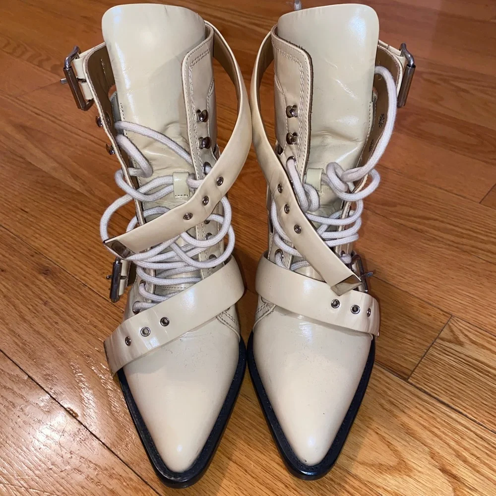 Chloe Rylee Lace-up Booties - Picture 1 of 6